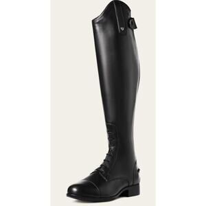 Ariat Black Leather Heritage Contour II Field Zip Tall Riding Boot Size 8.5B